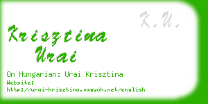 krisztina urai business card